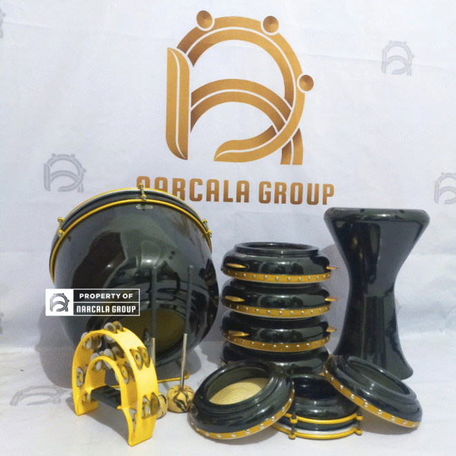 Set Hadroh Habsyi Versi Polosan Warna Hitam Metalik