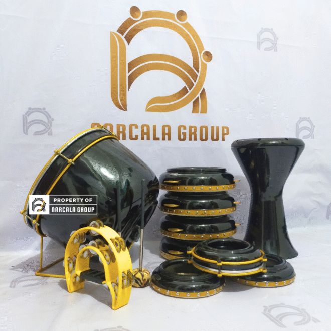 Set Hadroh Habsyi Versi Polosan Warna Hitam Metalik - Image 4
