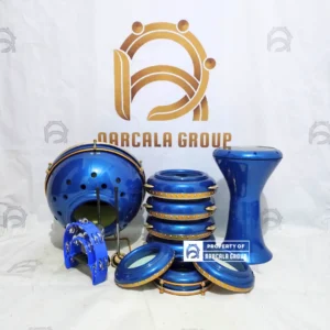 Alat Rebana Hadroh Lengkap Warna Biru Shogun Mengkilap
