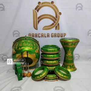 Rebana Ukir Jepara Full Set Bisa Custom Nama & Logo