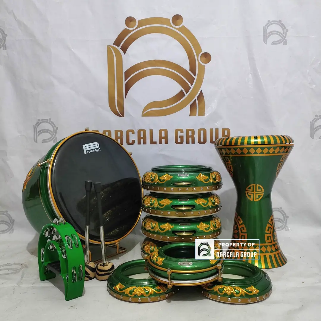1 Set Alat Hadroh Ukiran Jepara untuk Majelis & Grup Sholawat - Image 2