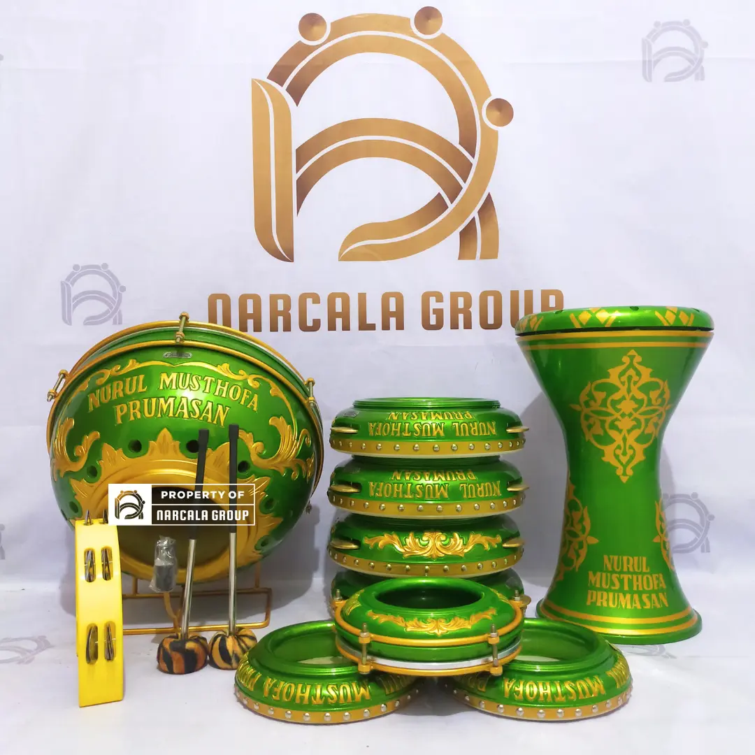 Rebana Hadroh Jepara Full Set Ukiran untuk Grup Sholawat